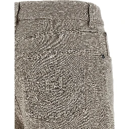 Beige Cotton Bermuda Shorts