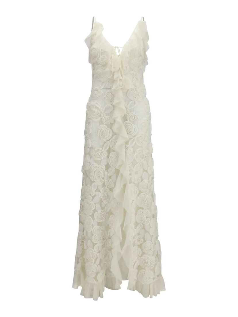 Beige Polyester Cocktail Dress