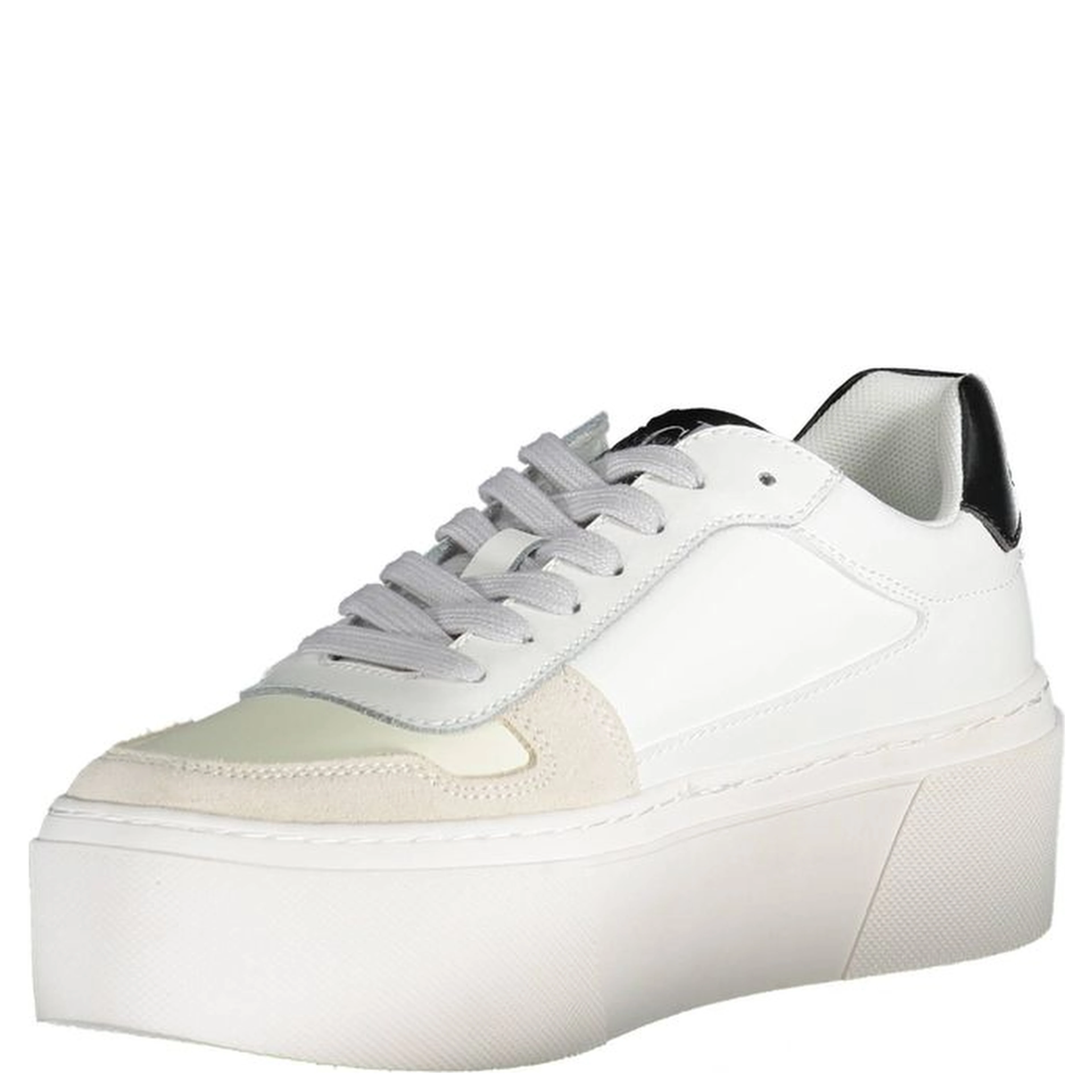 White Polyester Women's Sneaker