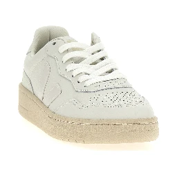 White Leather Low Top Sneakers