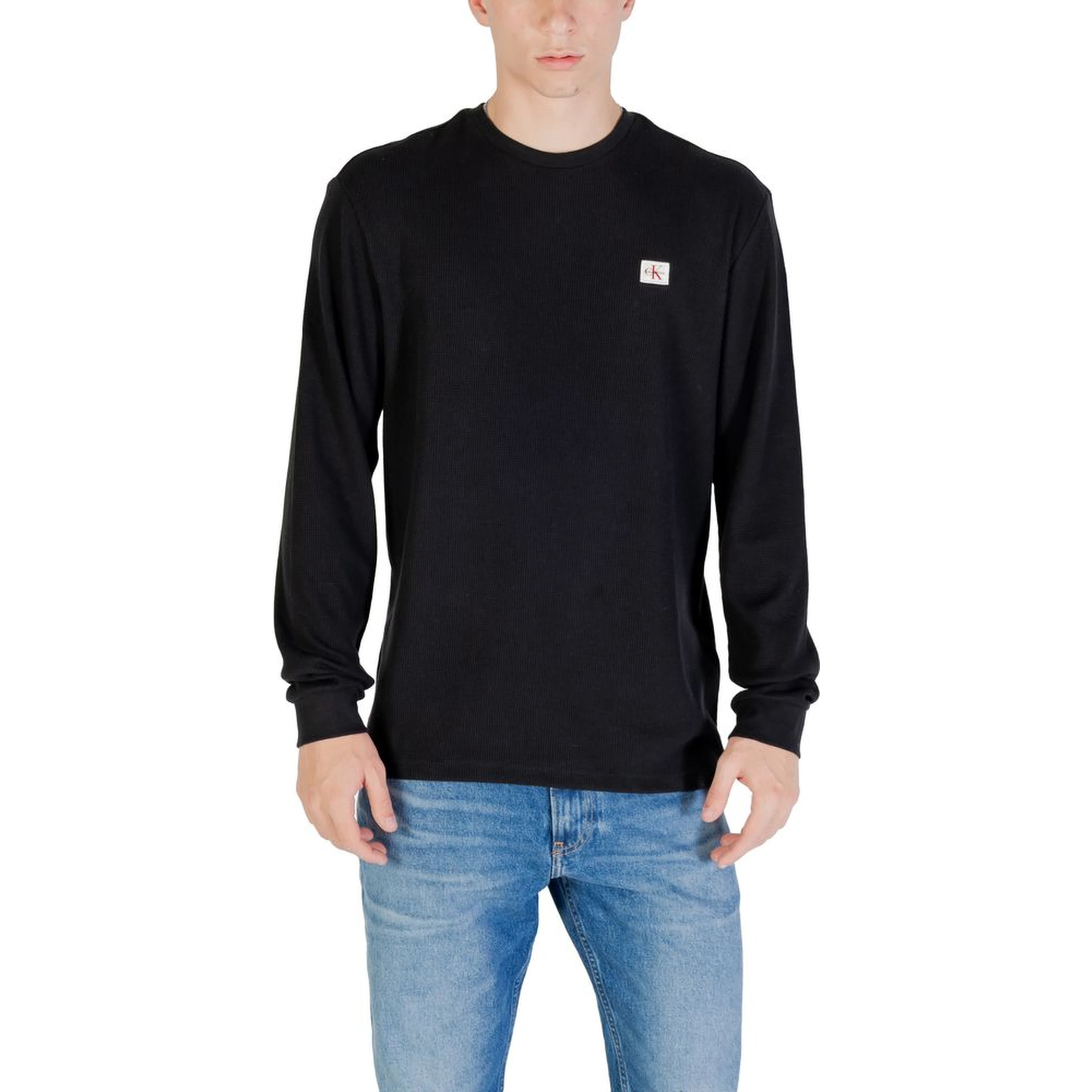 Black Cotton Long Sleeve T-Shirt