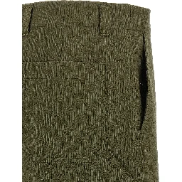 Bicolor Cotton Bermuda Shorts