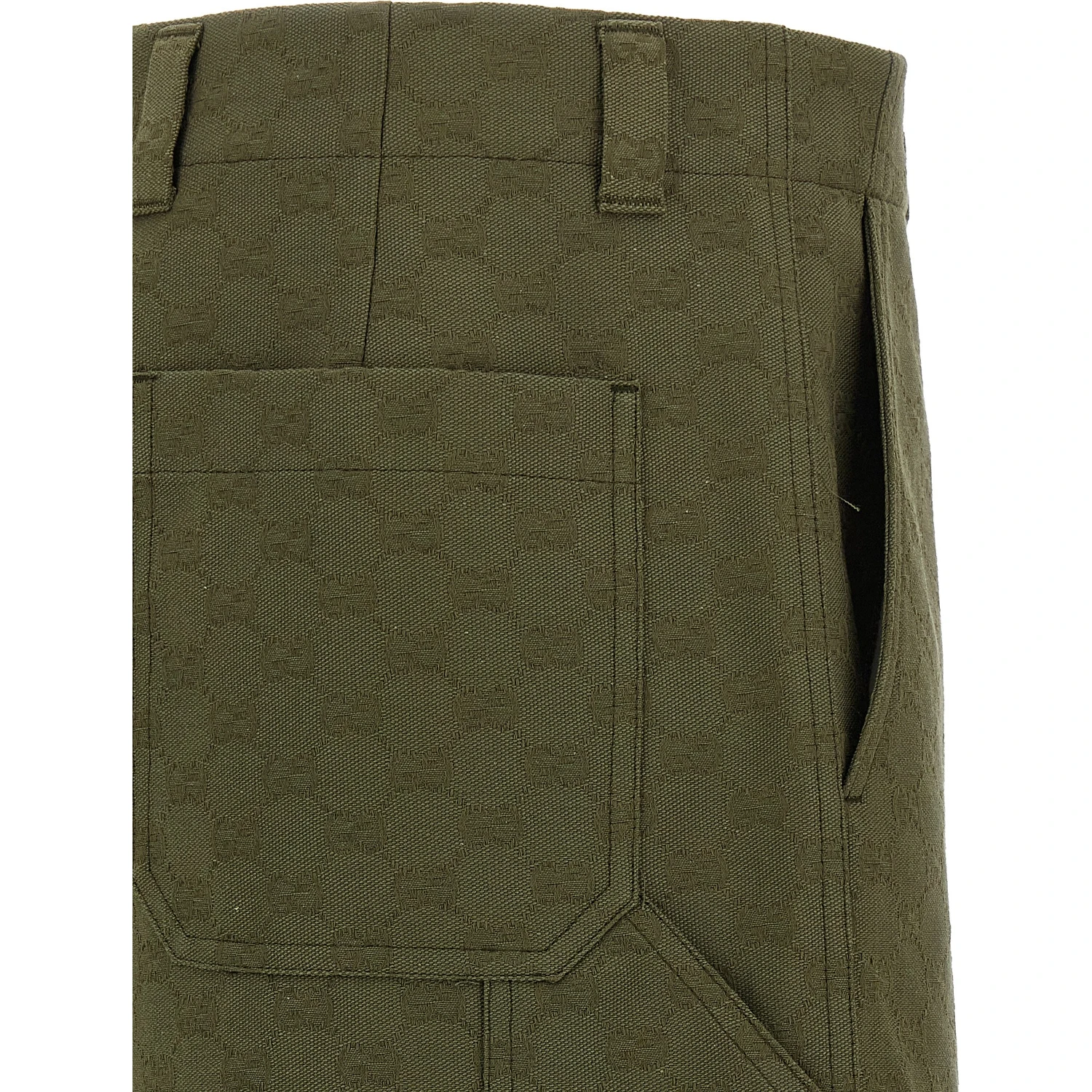 Bicolor Cotton Bermuda Shorts