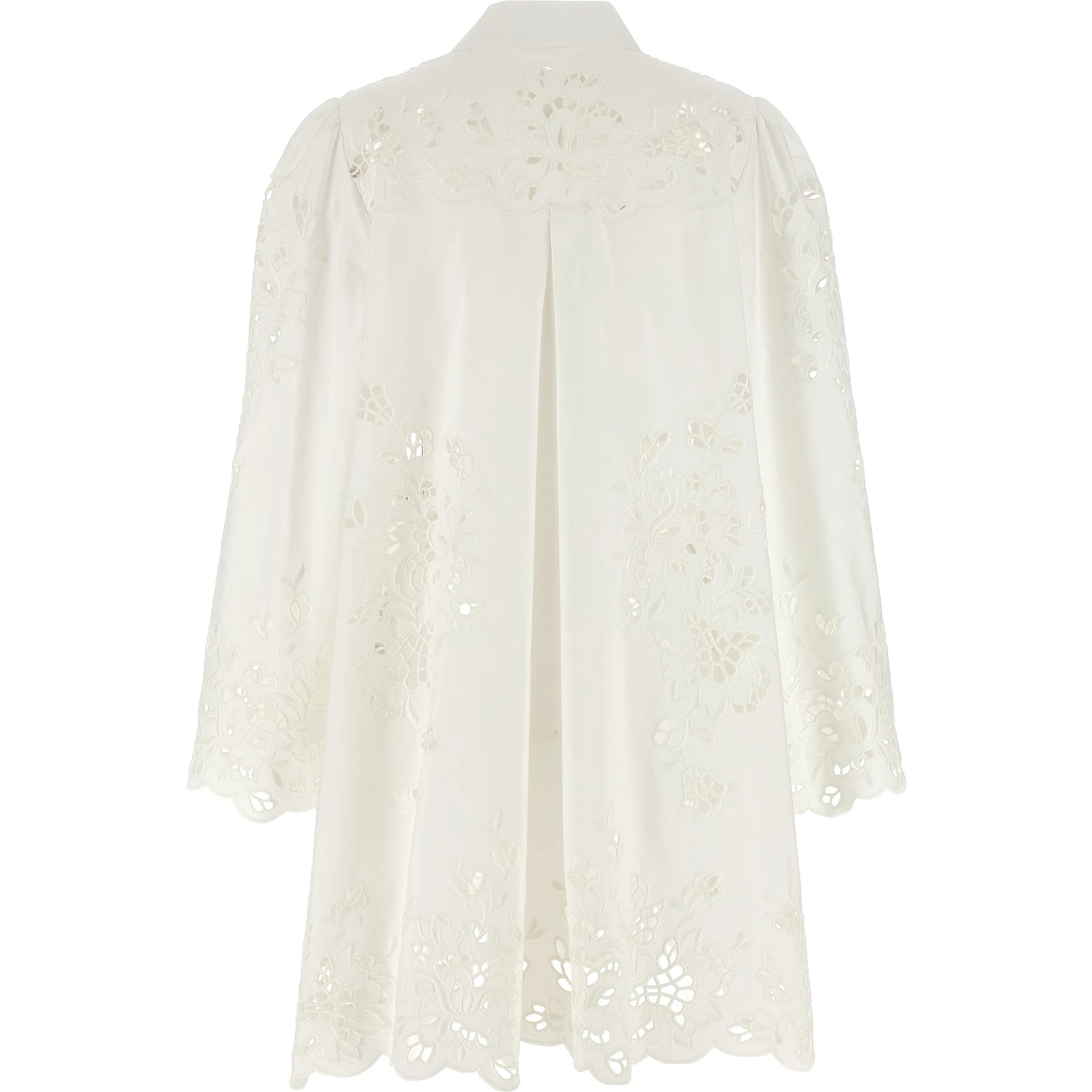 White Cotton Short Dress