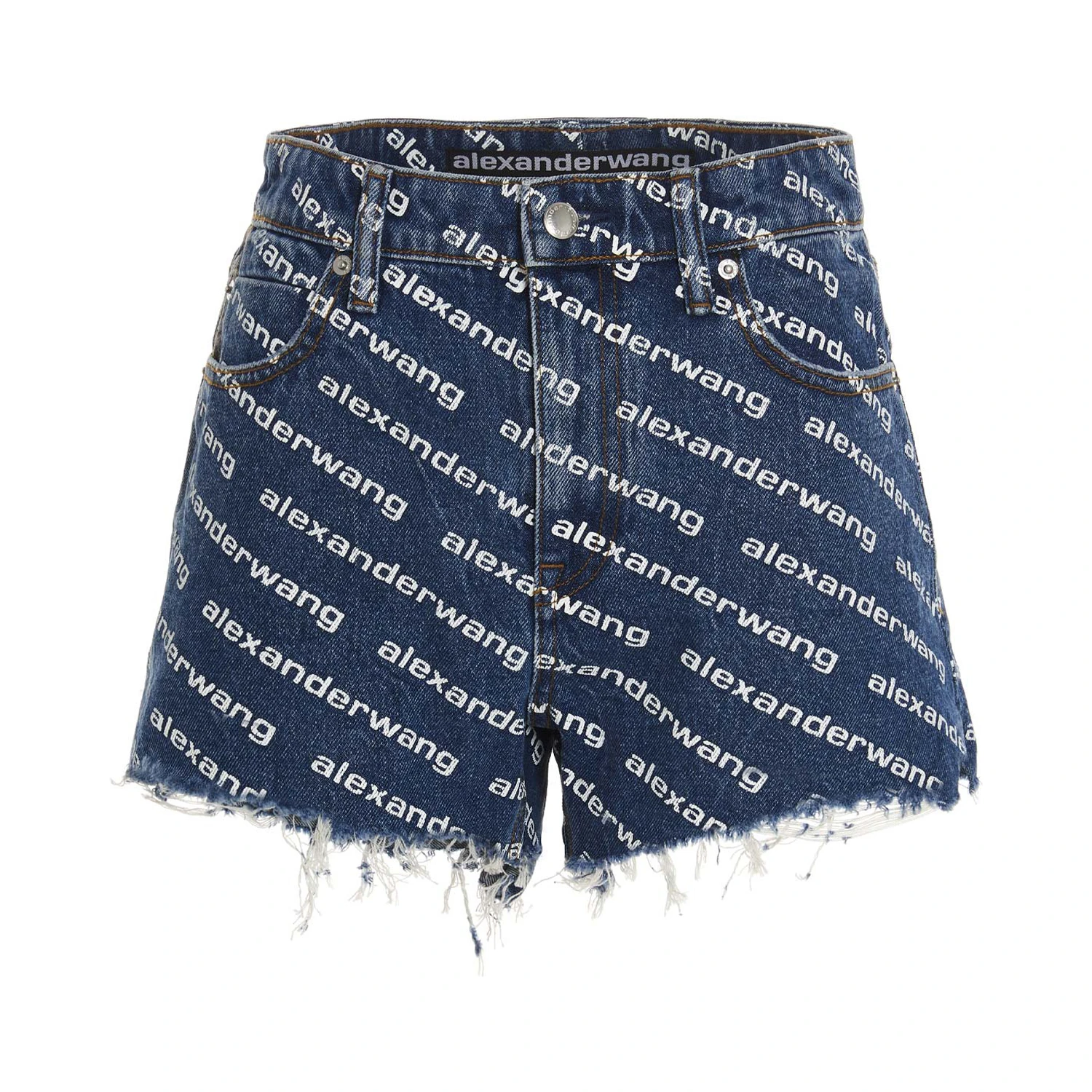 Blue Cotton Bermuda Shorts