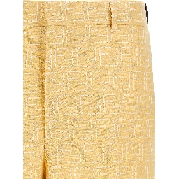 Bicolor Linen Bermuda Shorts