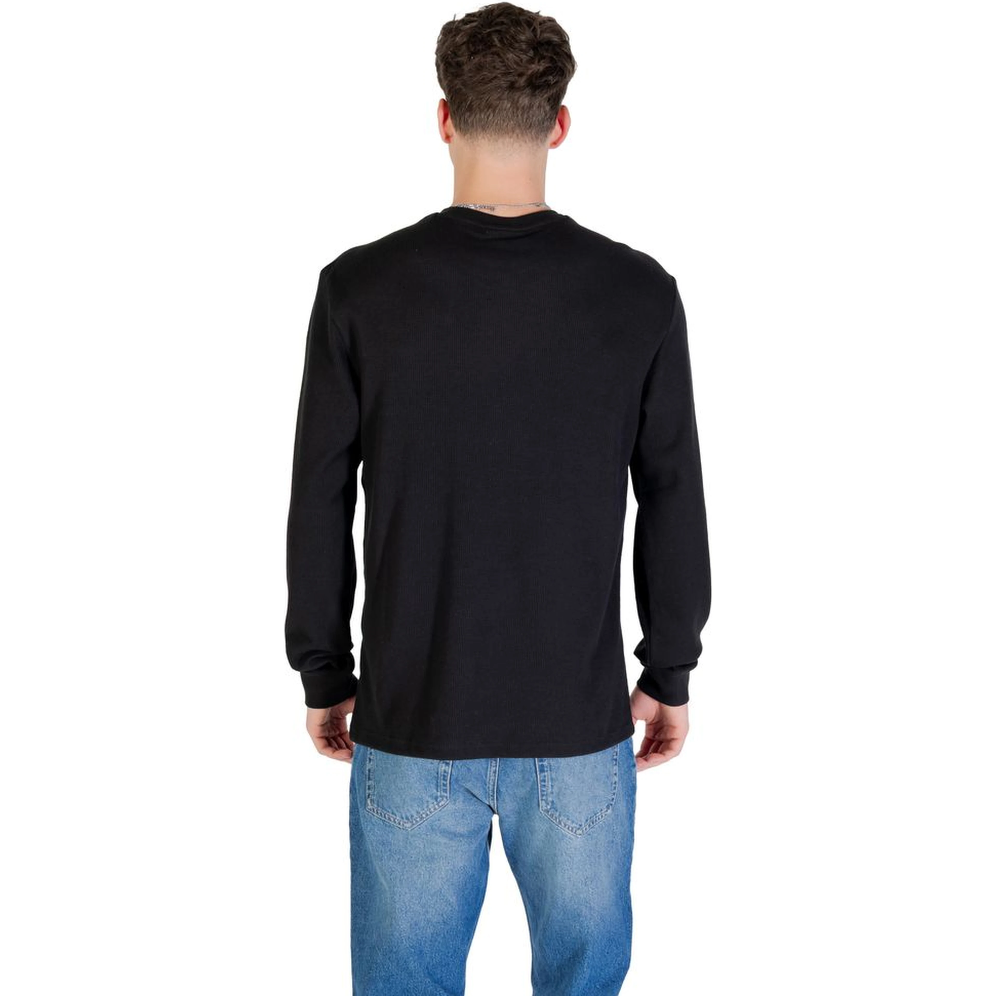 Black Cotton Long Sleeve T-Shirt