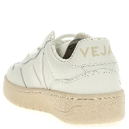 White Leather Low Top Sneakers