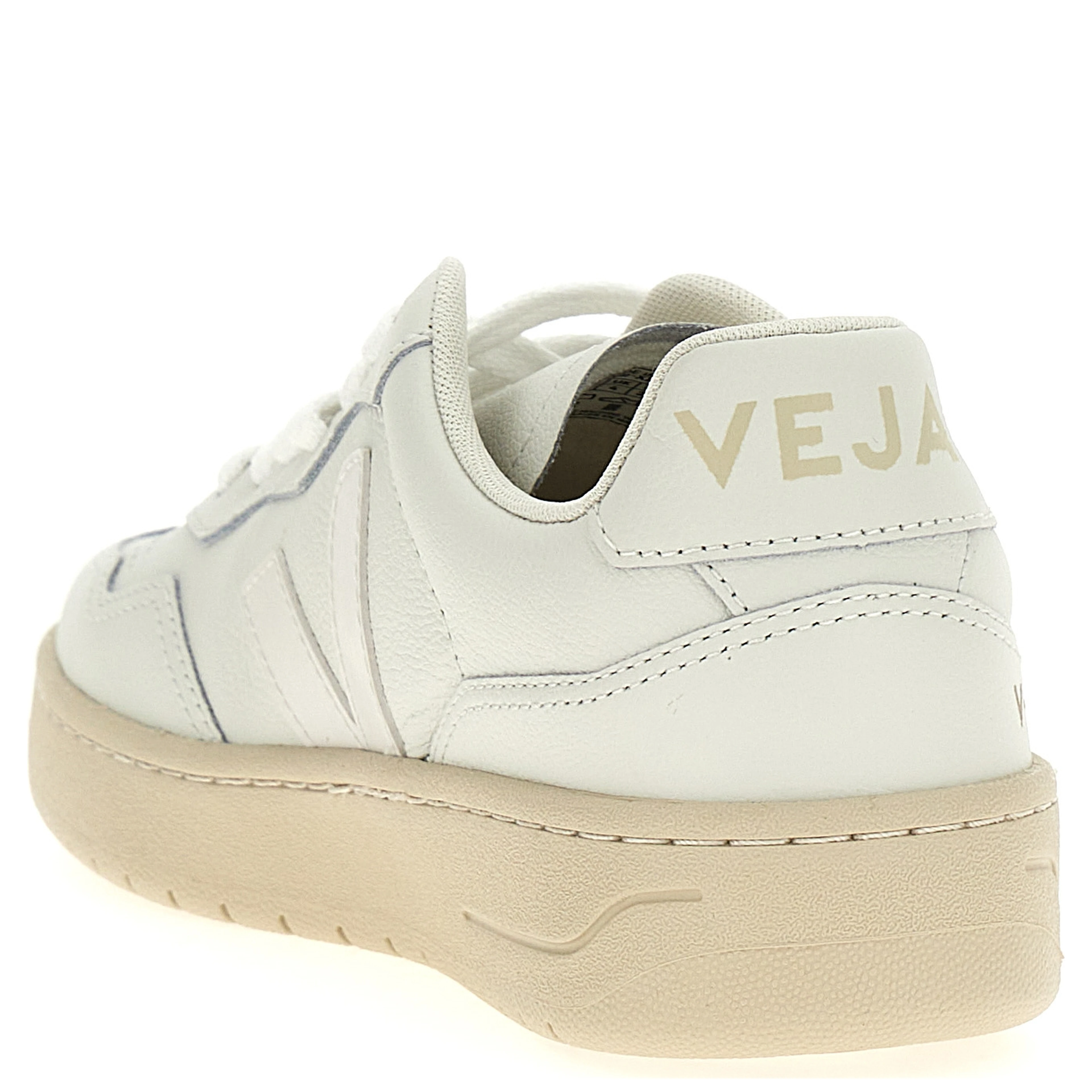 White Leather Low Top Sneakers