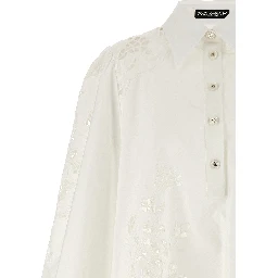 White Cotton Short Dress