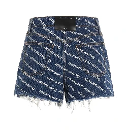 Blue Cotton Bermuda Shorts