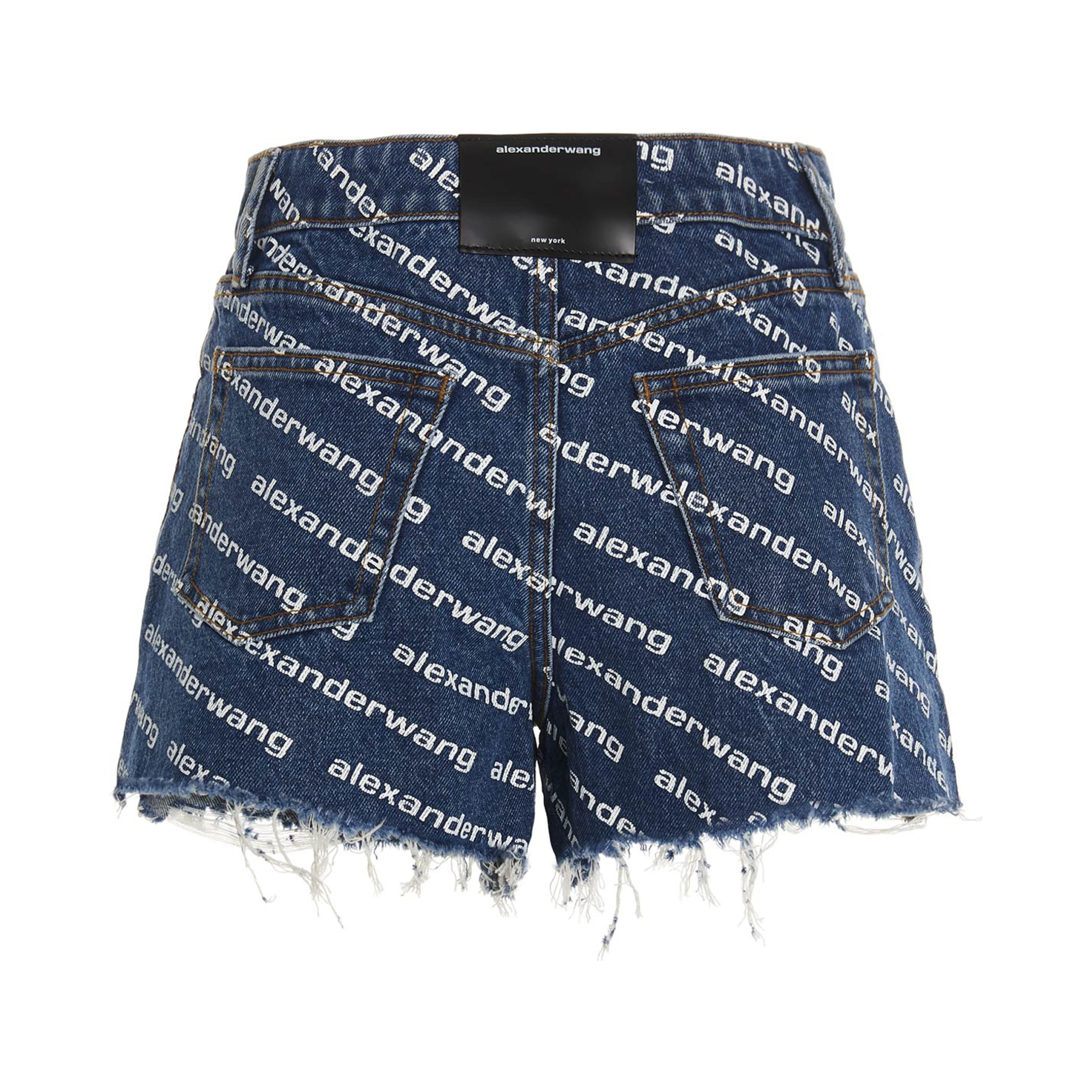 Blue Cotton Bermuda Shorts