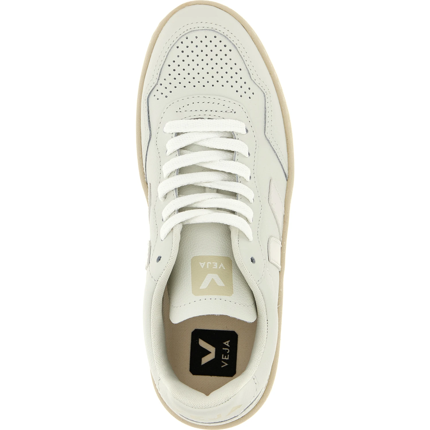 White Leather Low Top Sneakers