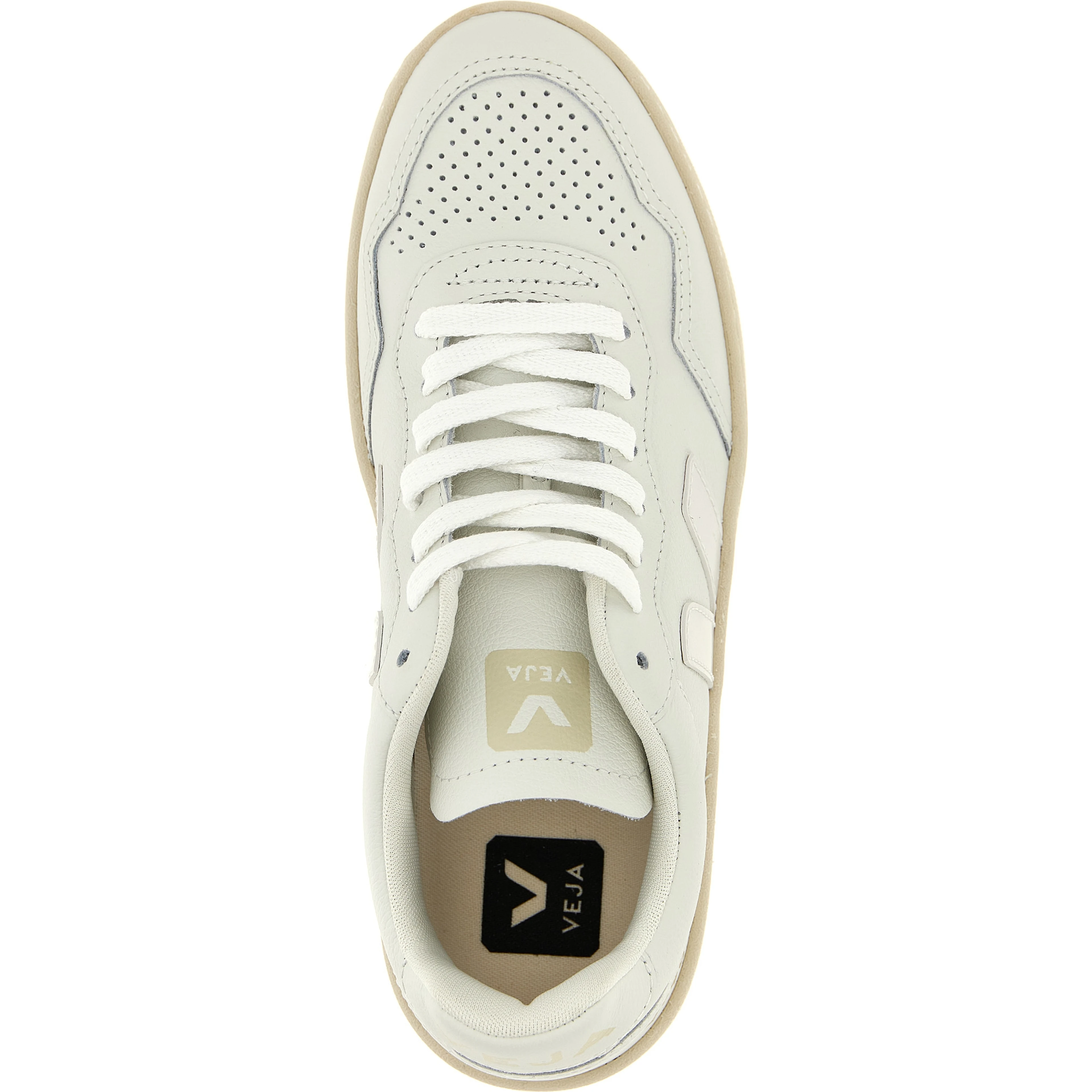 White Leather Low Top Sneakers