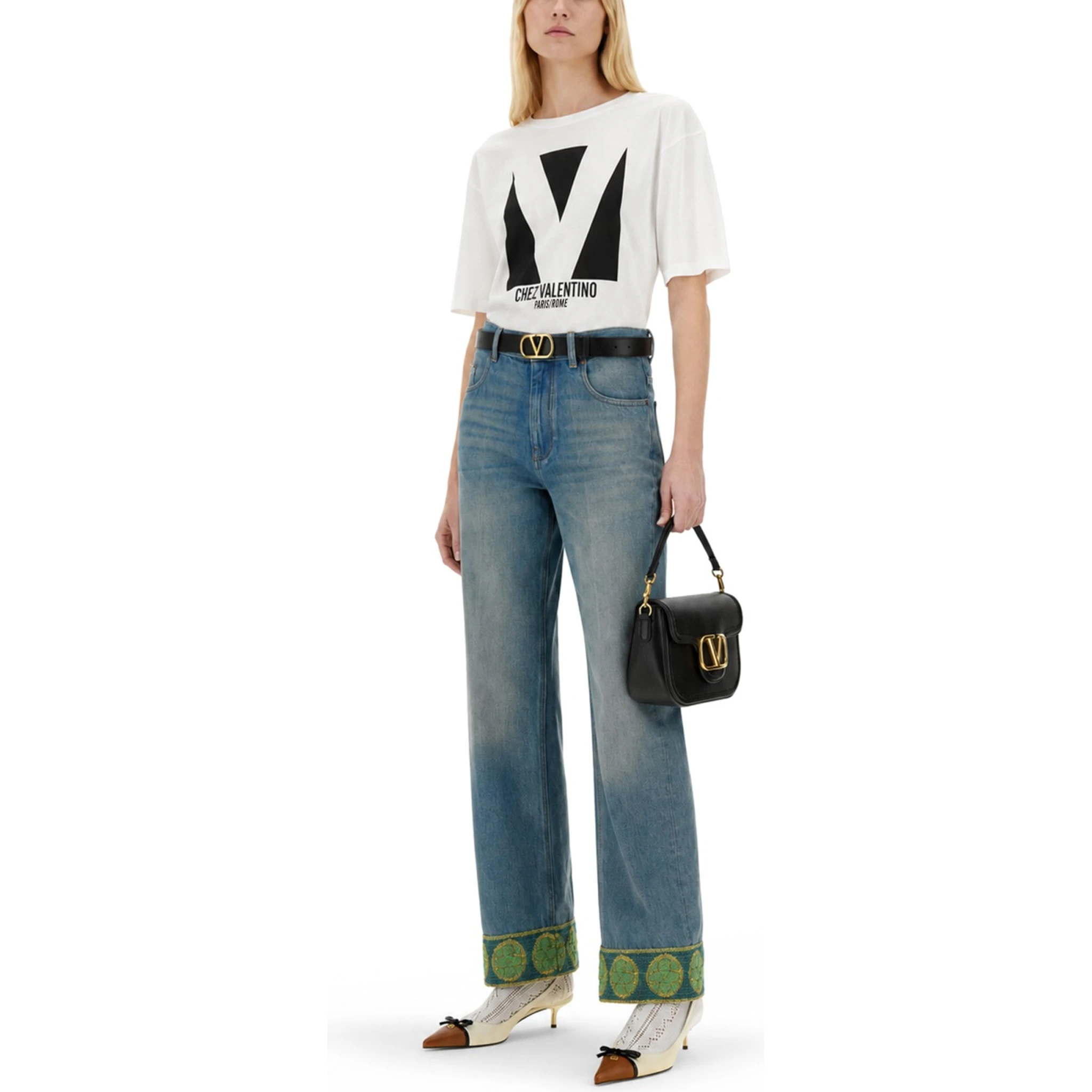 "CHEZ VALENTINO" PRINT T-SHIRT