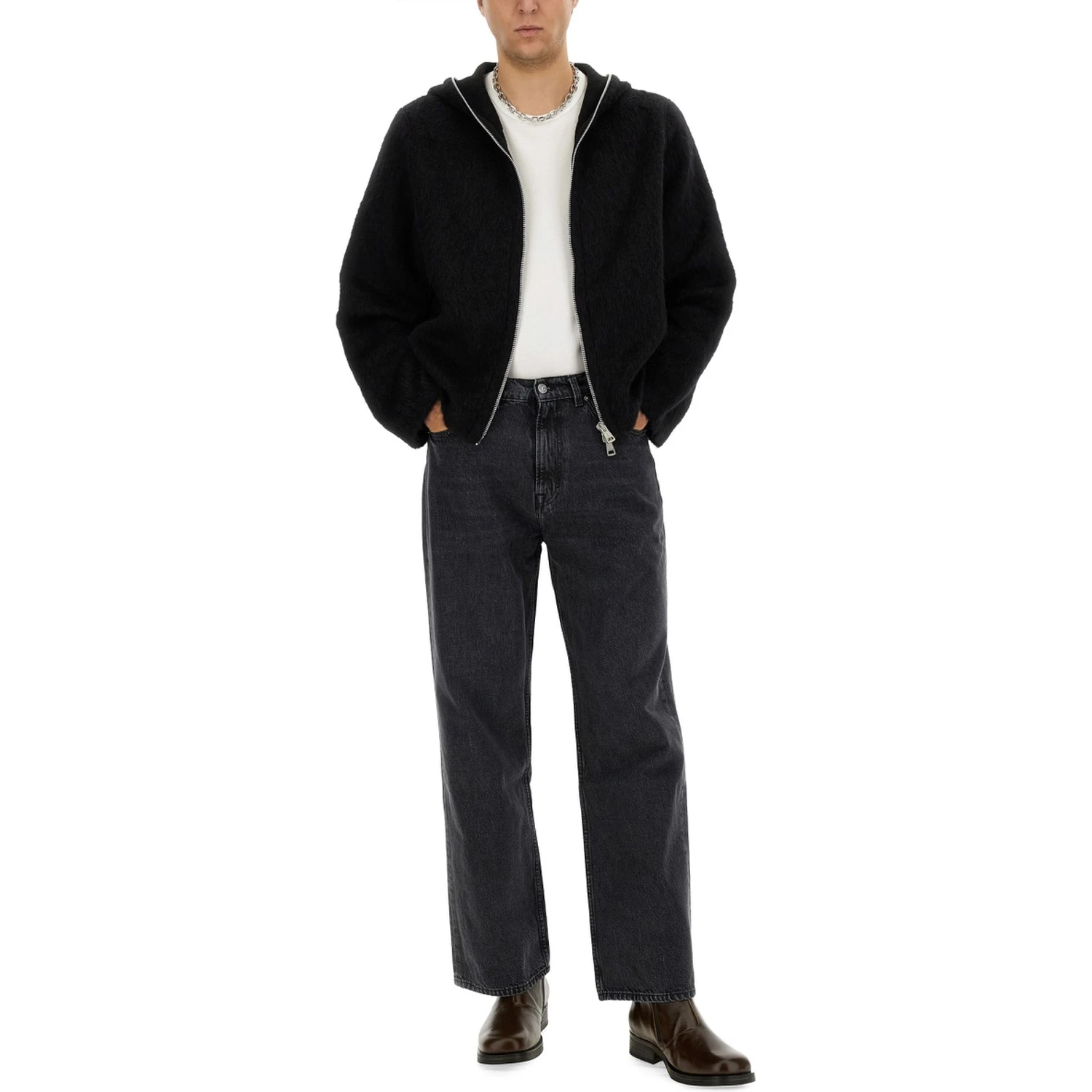 ZIPPERED CARDIGAN