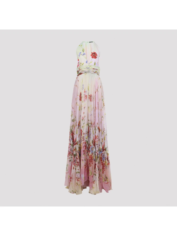 Roberto Cavalli Miami Flowers Long Dress