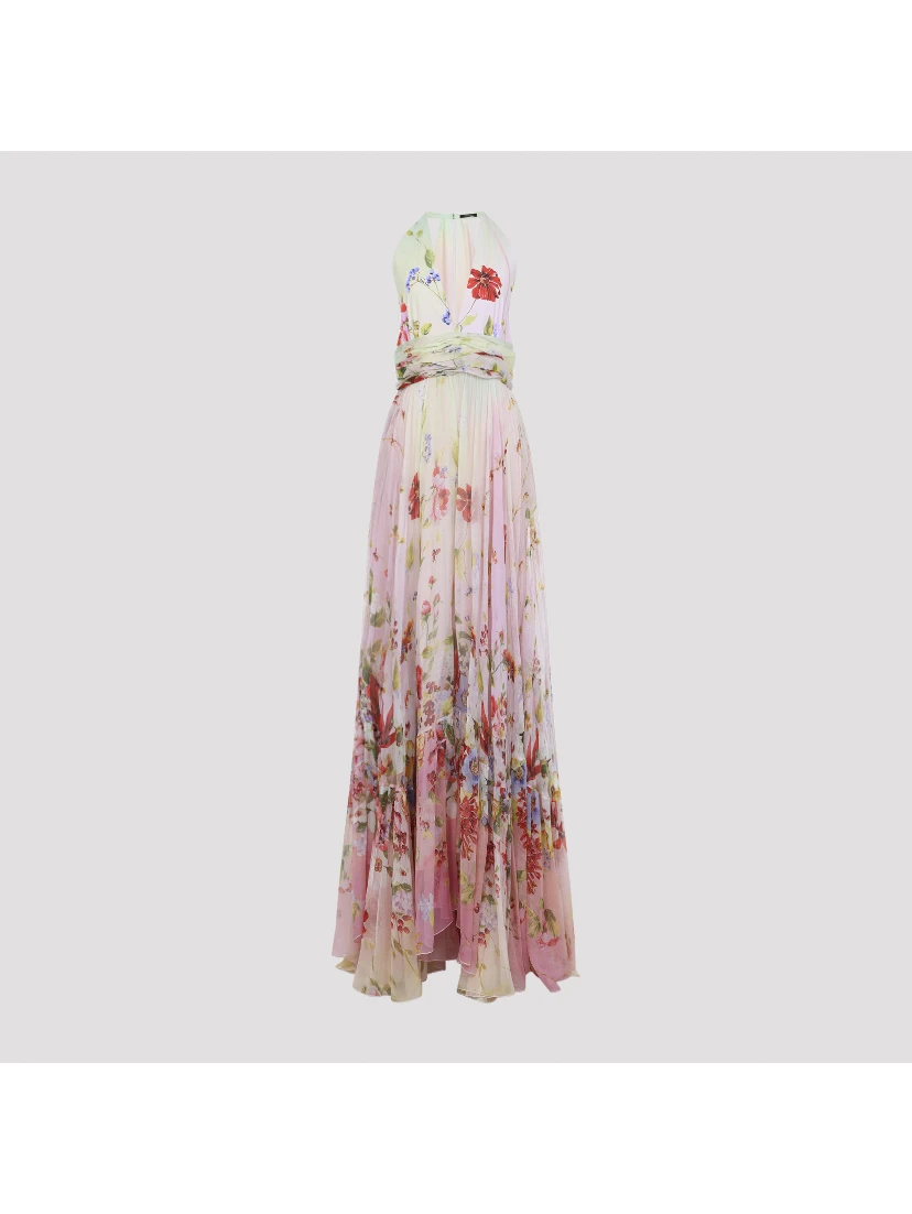 Roberto Cavalli Miami Flowers Long Dress