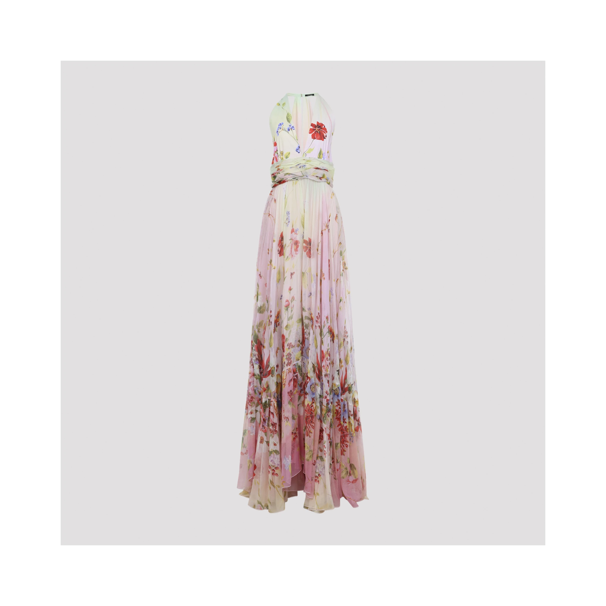 Roberto Cavalli Miami Flowers Long Dress