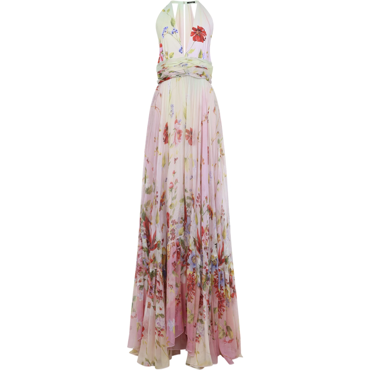 Roberto Cavalli Miami Flowers Long Dress