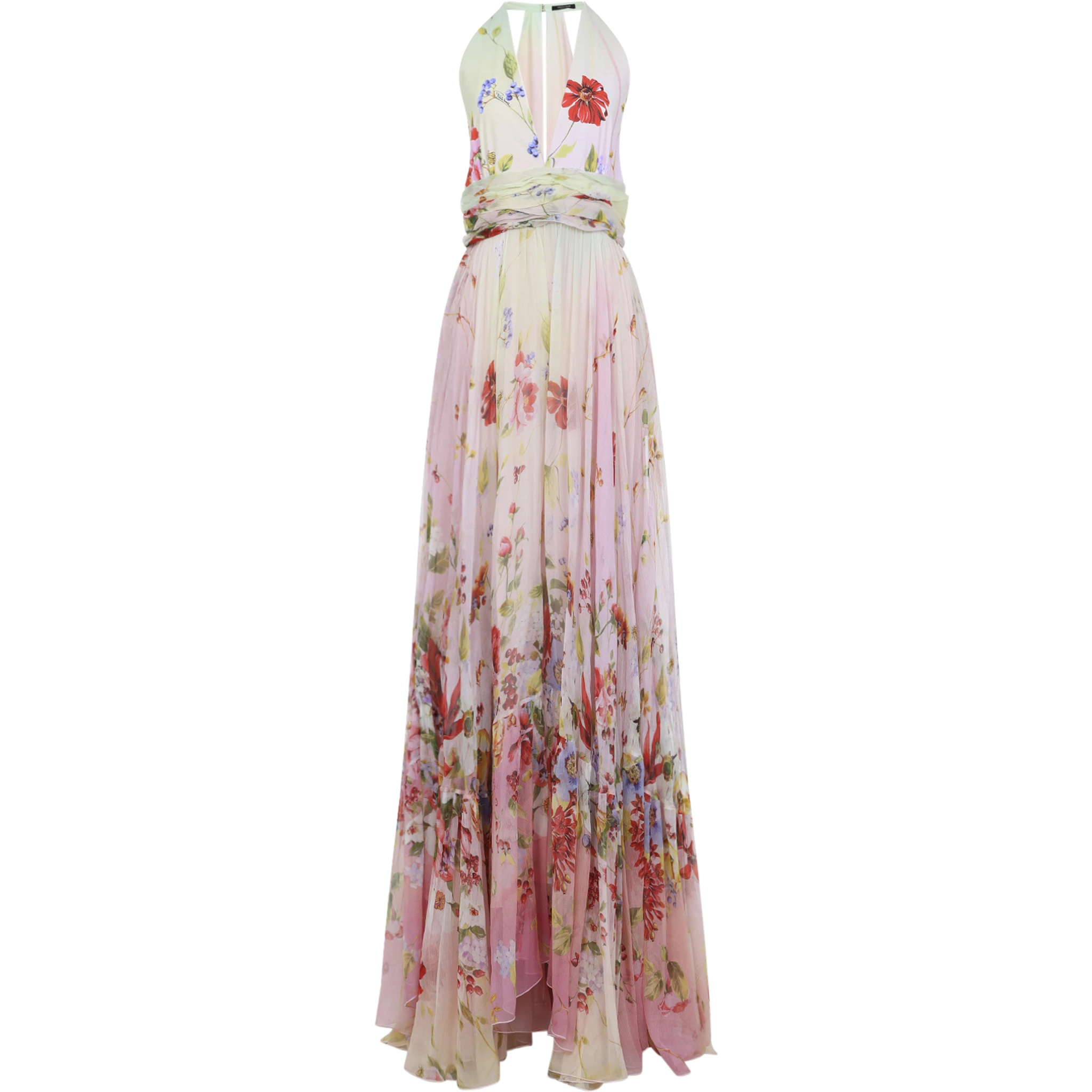 Roberto Cavalli Miami Flowers Long Dress