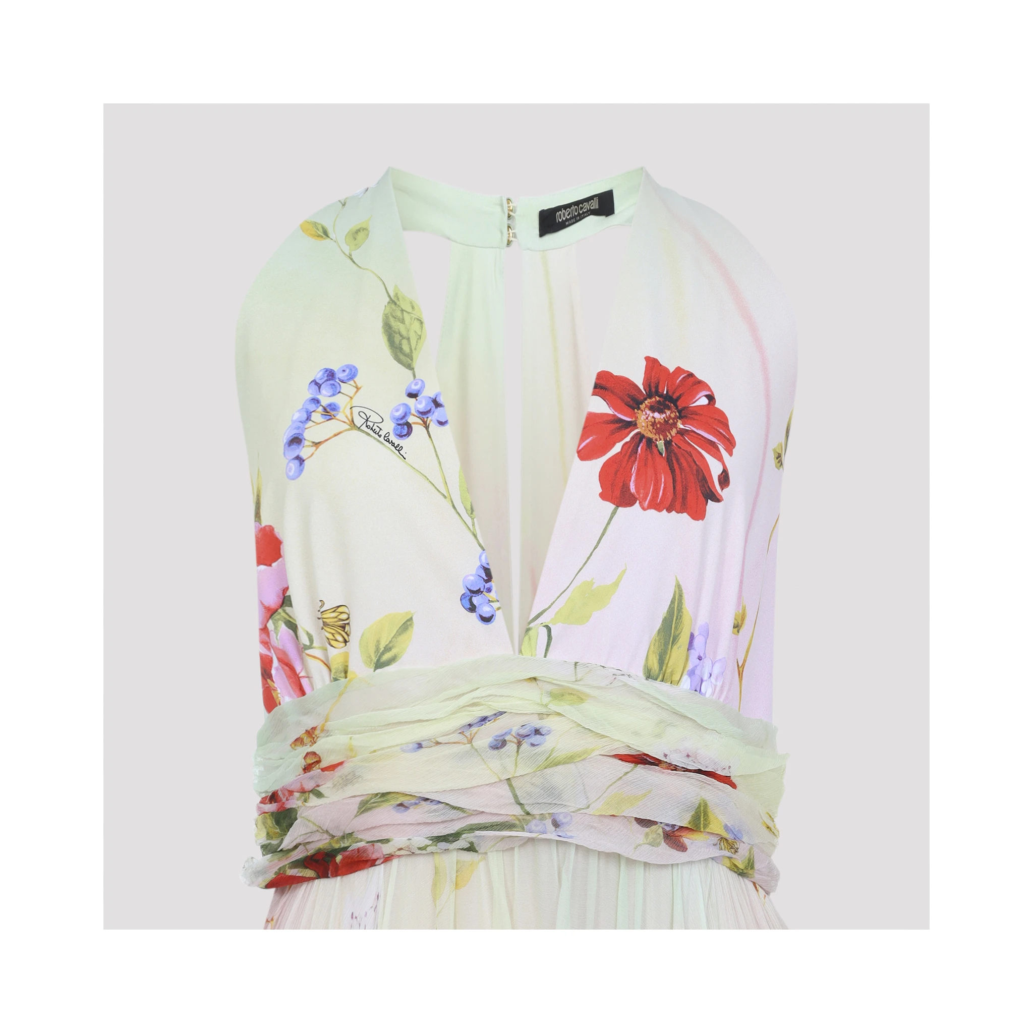 Roberto Cavalli Miami Flowers Long Dress