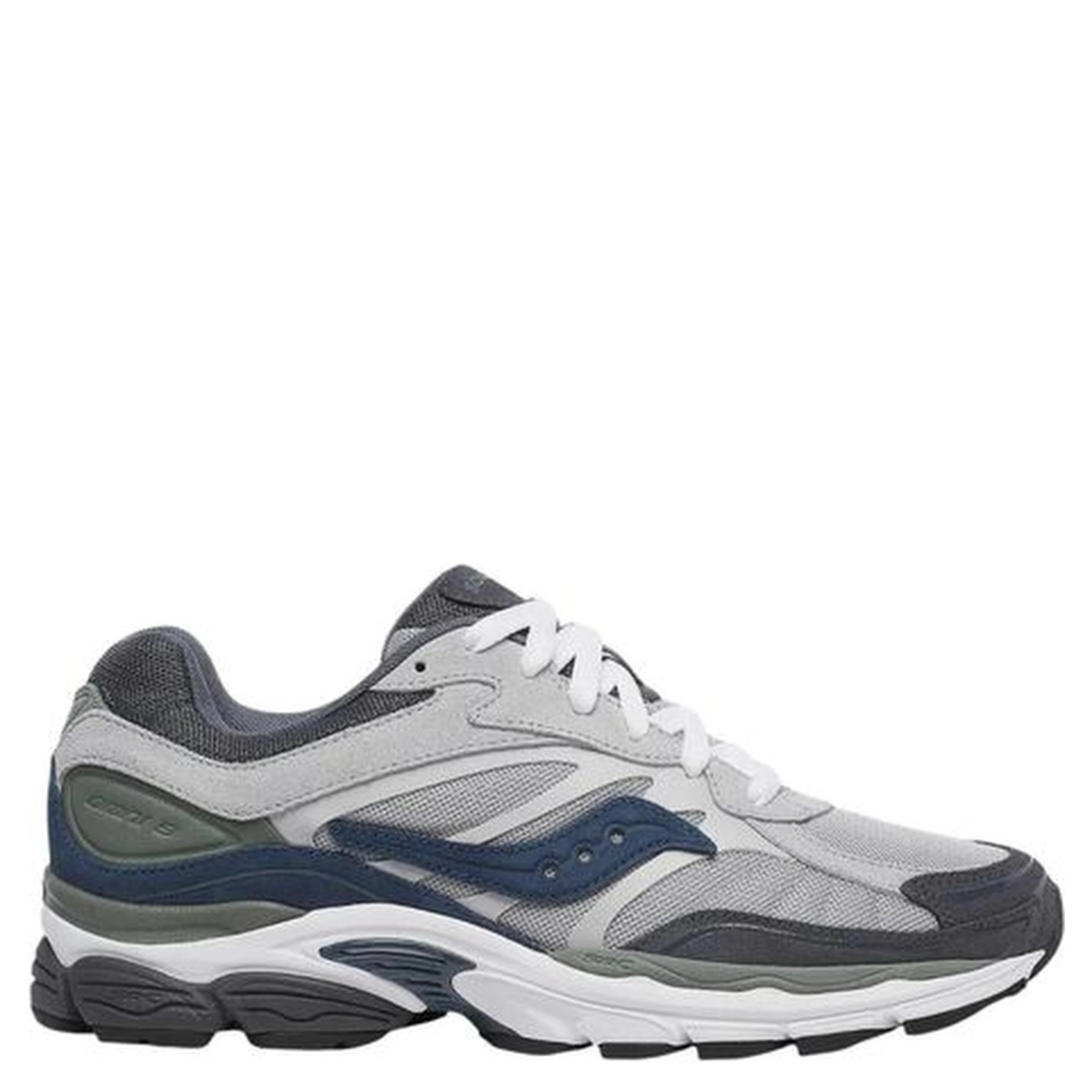 Gray Synthetic Athletic Sneakers