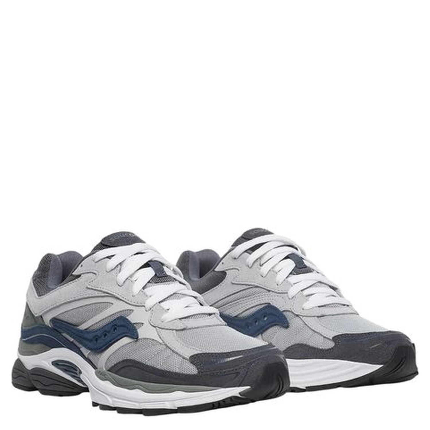 Gray Synthetic Athletic Sneakers