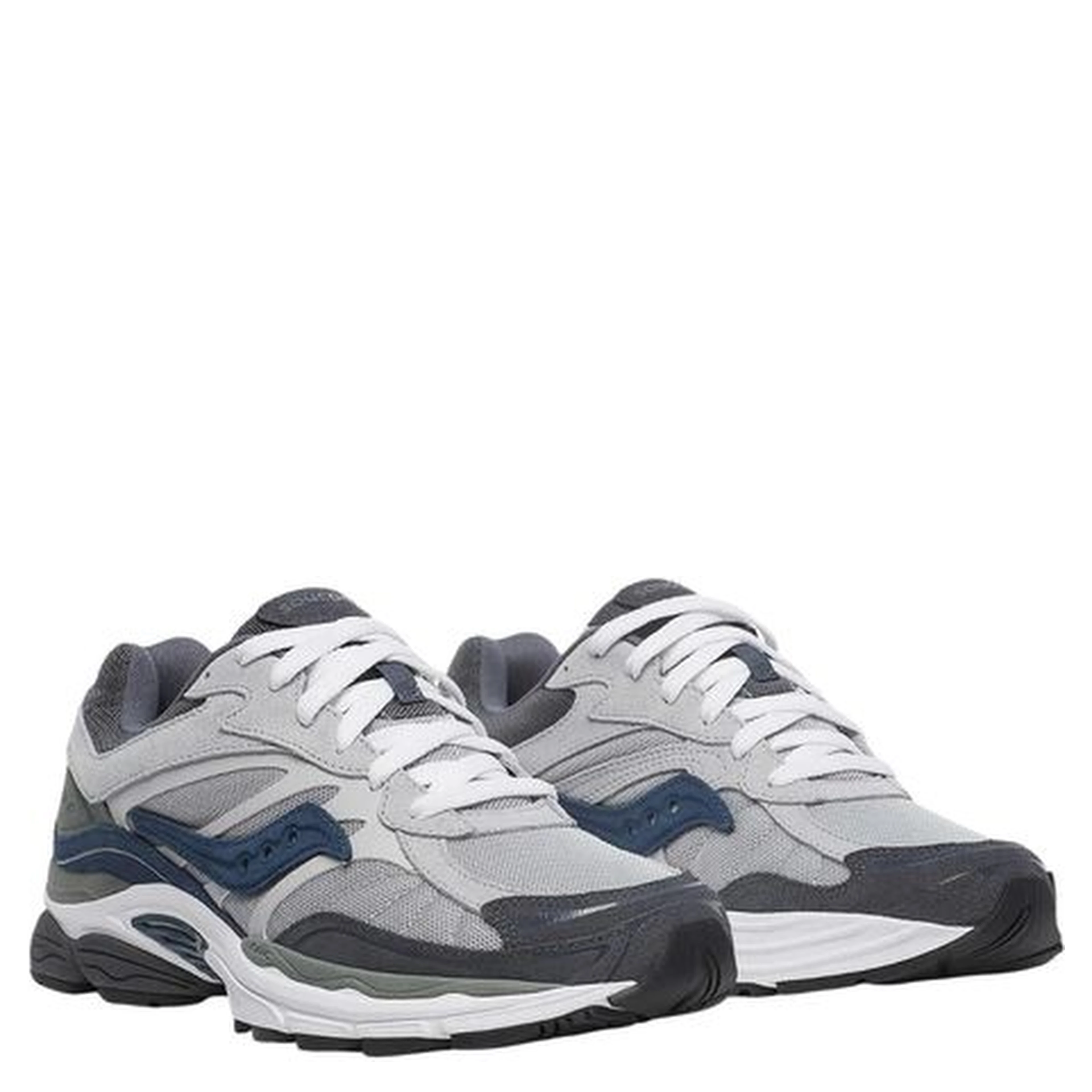 Gray Synthetic Athletic Sneakers
