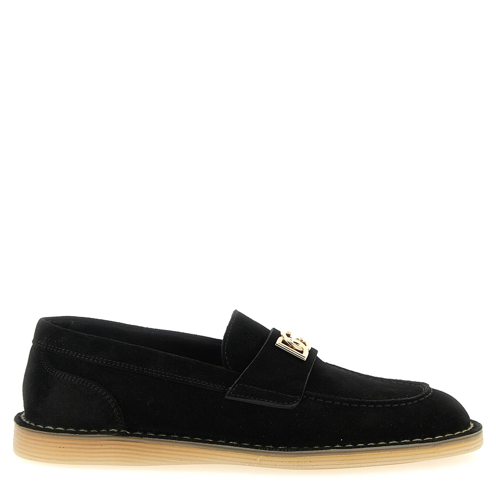 Black Calfskin Slip-On Loafers