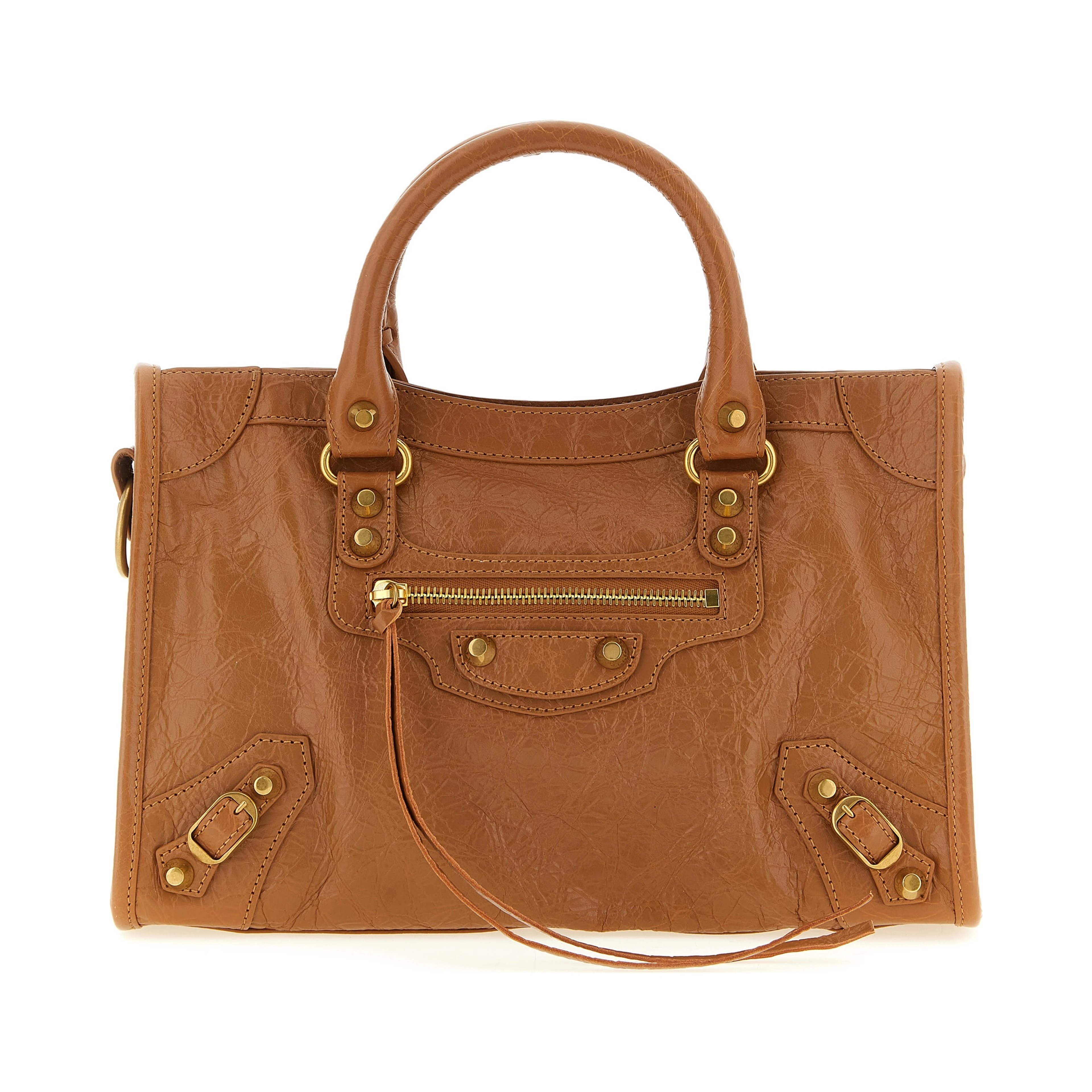 Brown Lamb Leather Handbag