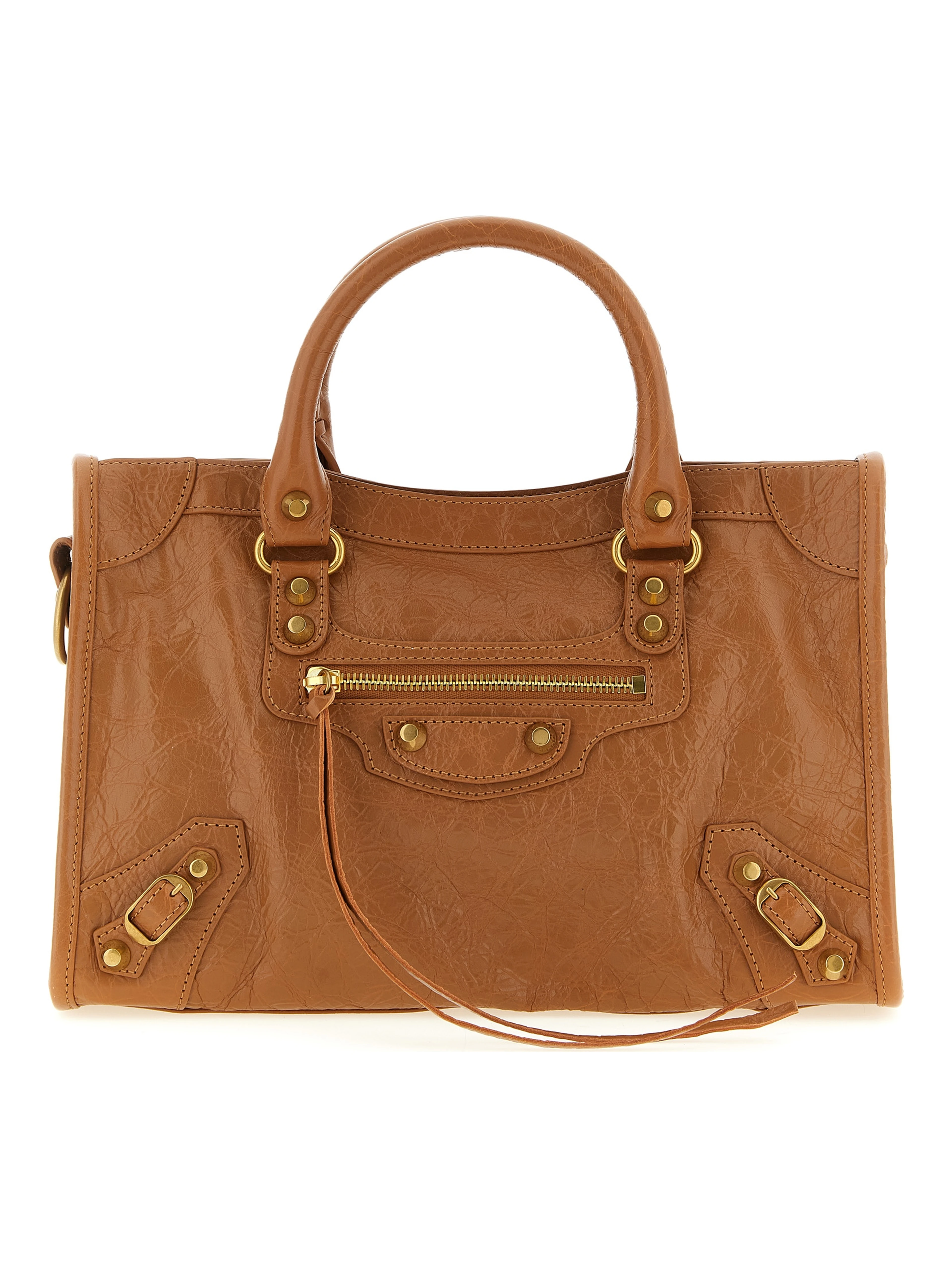 Brown Lamb Leather Handbag