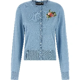 Blue Silk Cardigan