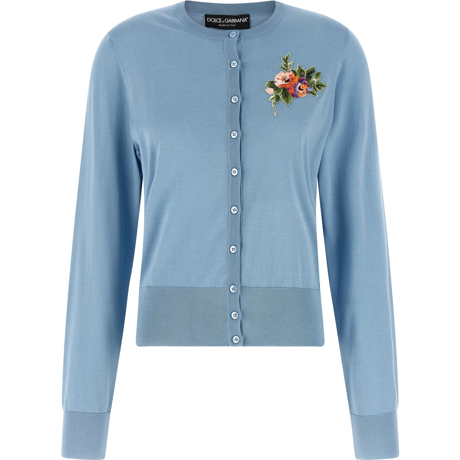 Blue Silk Cardigan