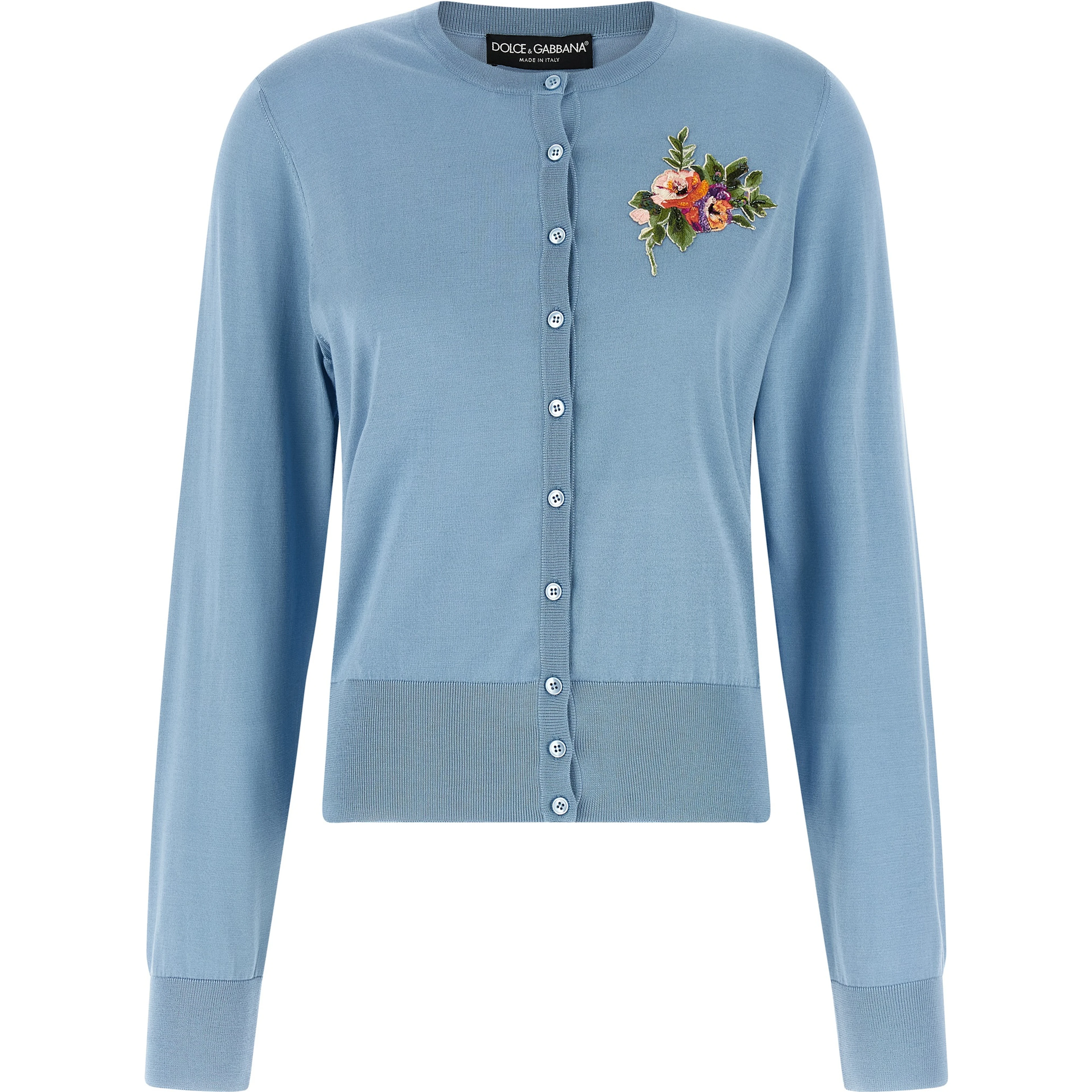 Blue Silk Cardigan