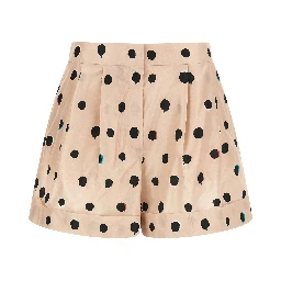 Multicolor Silk Bermuda Shorts