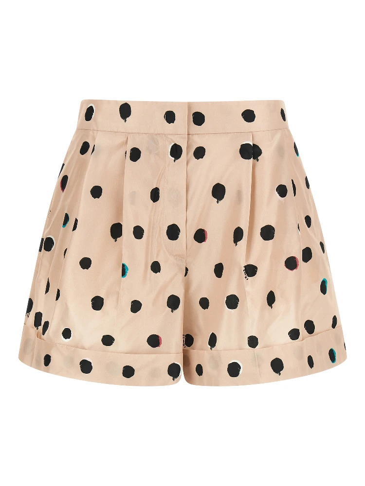 Multicolor Silk Bermuda Shorts