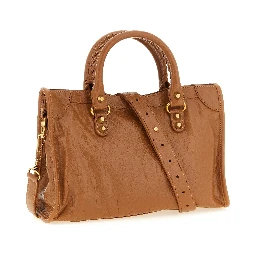 Brown Lamb Leather Handbag