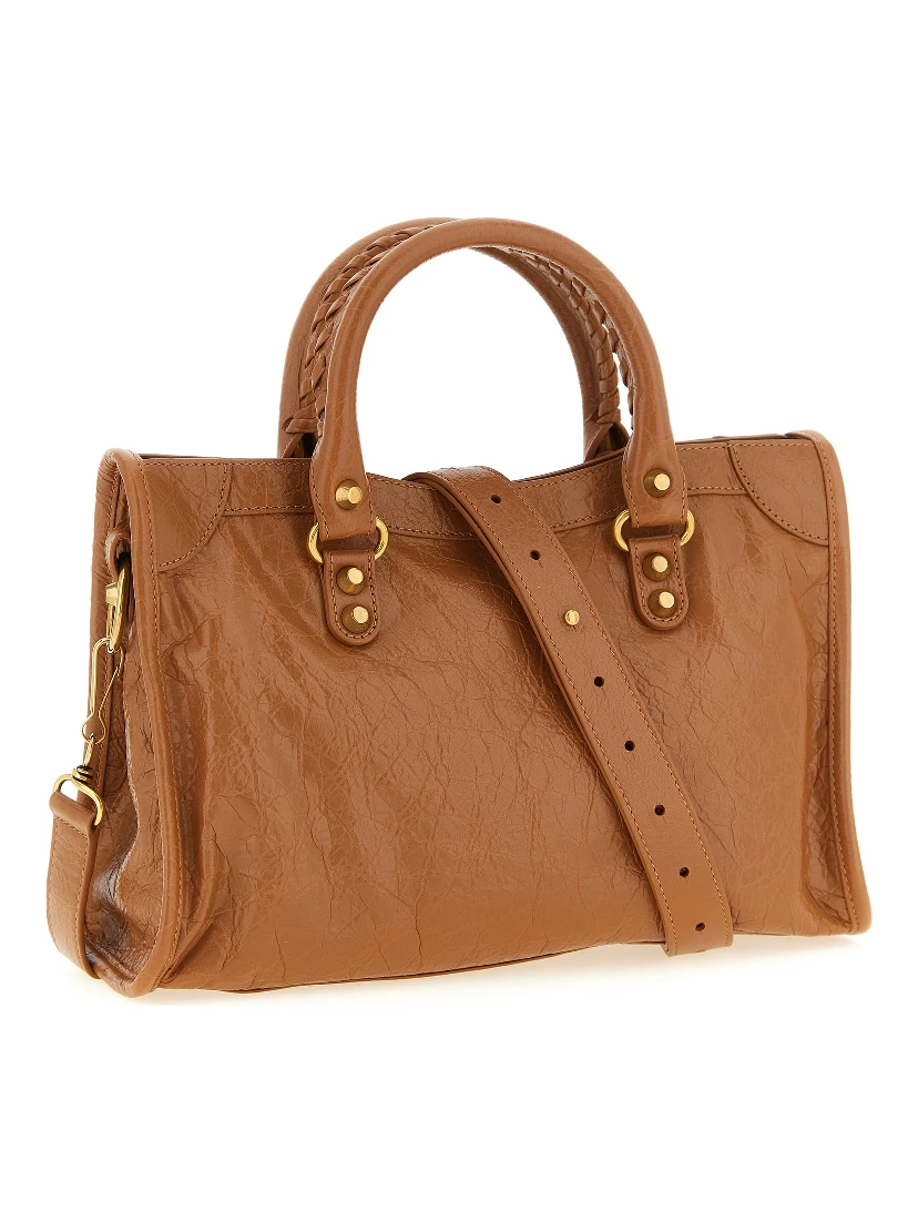 Brown Lamb Leather Handbag