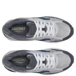 Gray Synthetic Athletic Sneakers
