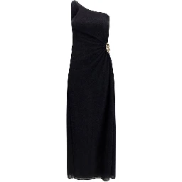 Black Polyamide Cocktail Dress
