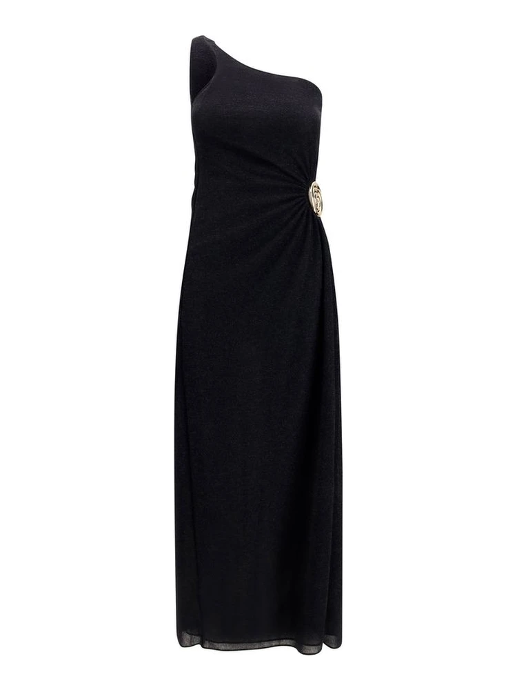 Black Polyamide Cocktail Dress