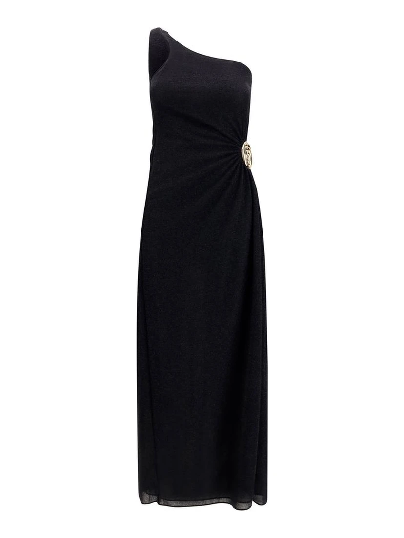 Black Polyamide Cocktail Dress