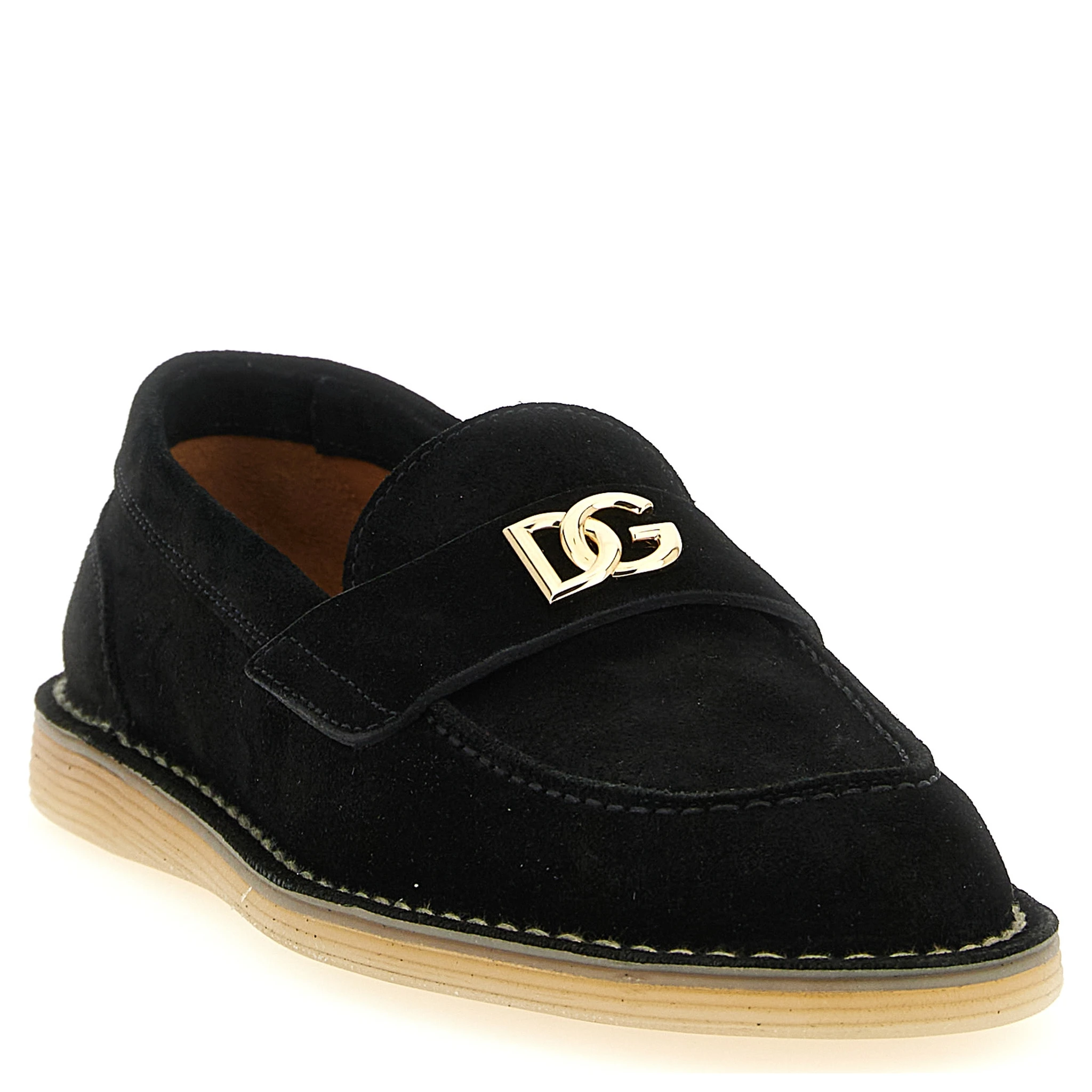 Black Calfskin Slip-On Loafers