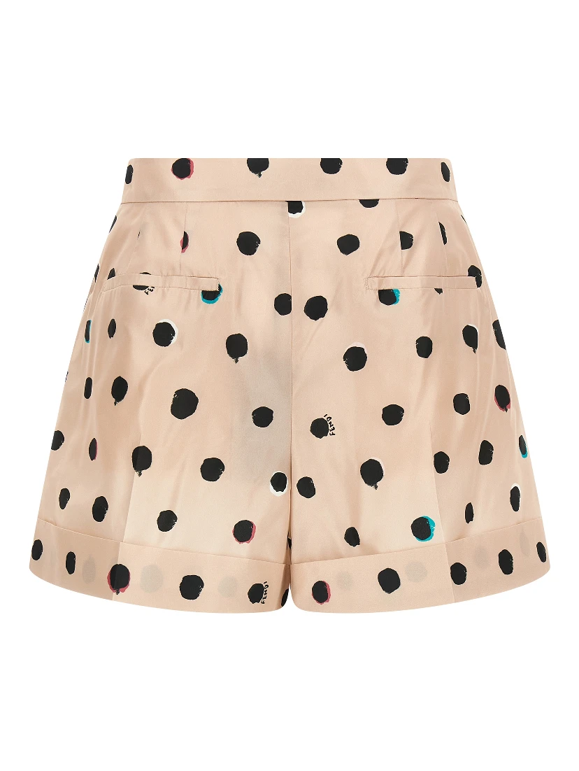 Multicolor Silk Bermuda Shorts