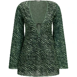 Bicolor Polyamide Casual Dress