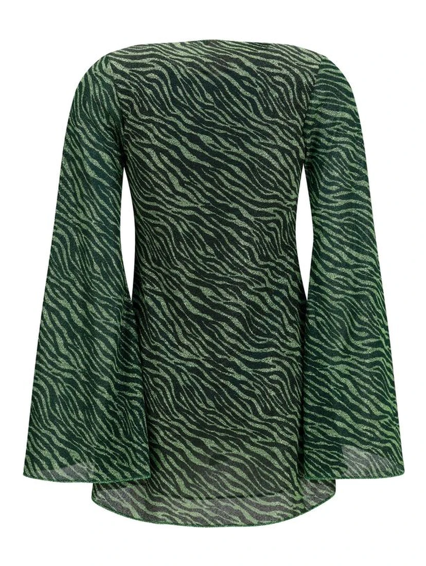 Bicolor Polyamide Casual Dress