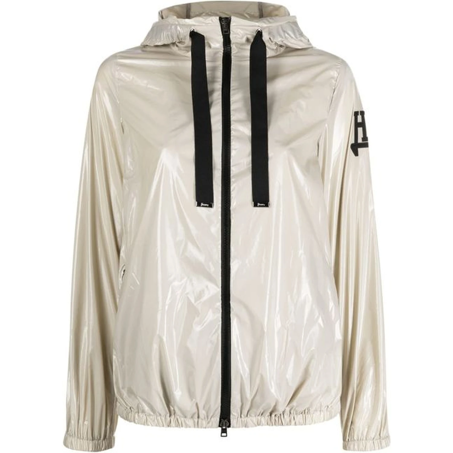 Beige Polyamide Shell Jacket