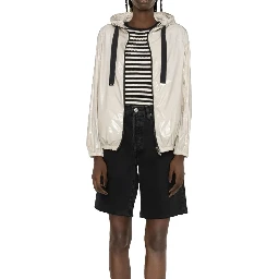 Beige Polyamide Shell Jacket