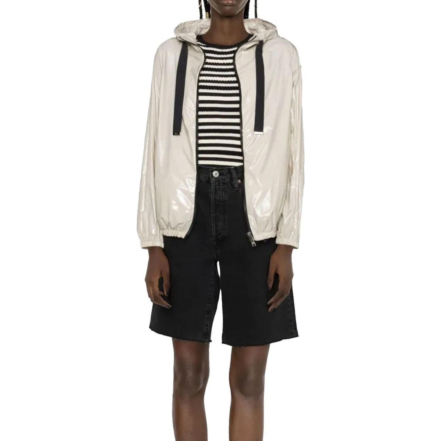 Beige Polyamide Shell Jacket